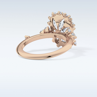 4.05 CT Halo Engagement Ring Featuring Cushion Moissanite