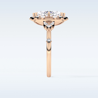 4.05 CT Halo Engagement Ring Featuring Cushion Moissanite