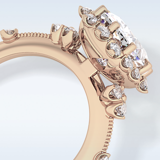 4.05 CT Halo Engagement Ring Featuring Cushion Moissanite