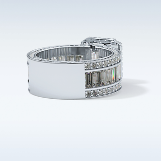 3.73 CT Halo & Pave Engagement Ring Featuring Radiant Moissanite