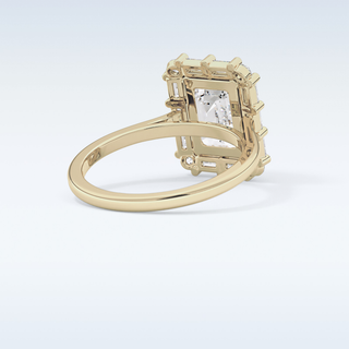 2.92 CT Halo Engagement Ring Featuring Emerald Moissanite