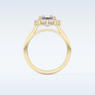 2.92 CT Halo Engagement Ring Featuring Emerald Moissanite