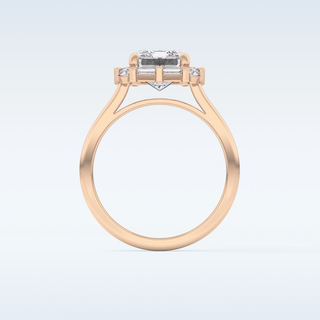 2.92 CT Halo Engagement Ring Featuring Emerald Moissanite