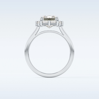 2.92 CT Halo Engagement Ring Featuring Emerald Moissanite