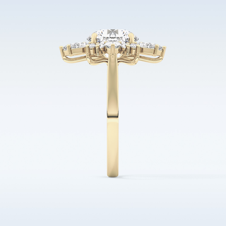 Elegant 2.71 CT Cluster Engagement Ring Featuring Round Moissanite