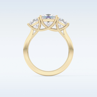 Elegant 1.87 CT Three Stones Engagement Ring Featuring Princess Moissanite