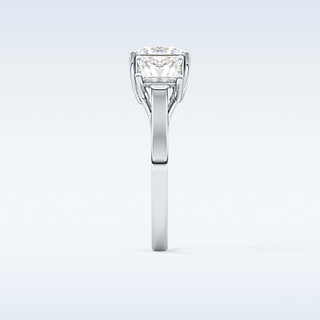 Elegant 1.87 CT Three Stones Engagement Ring Featuring Princess Moissanite