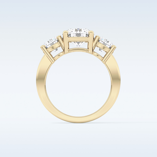 Elegant 1.82 CT Three Stones Engagement Ring Featuring Round Moissanite