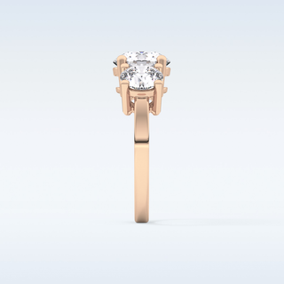 Elegant 1.82 CT Three Stones Engagement Ring Featuring Round Moissanite