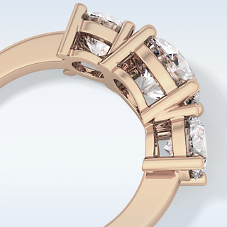 Elegant 1.82 CT Three Stones Engagement Ring Featuring Round Moissanite