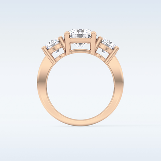 Elegant 1.82 CT Three Stones Engagement Ring Featuring Round Moissanite
