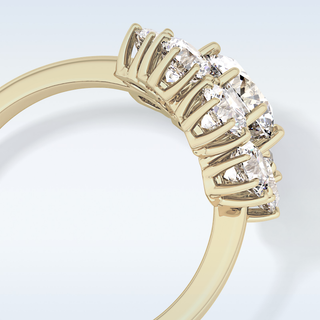 1.34 CT Halo Engagement Ring Featuring Round Moissanite