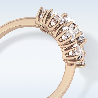1.34 CT Halo Engagement Ring Featuring Round Moissanite