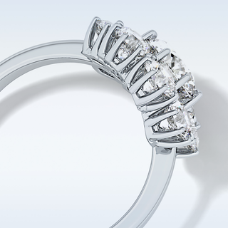 1.34 CT Halo Engagement Ring Featuring Round Moissanite