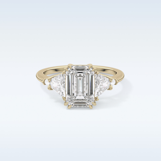 Elegant 1.9 CT Cluster Engagement Ring Featuring Emerald Moissanite