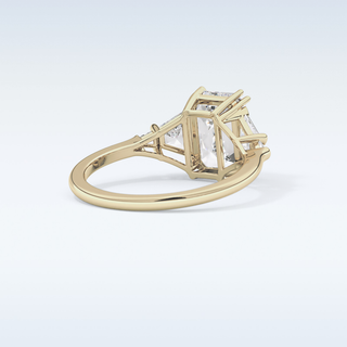 Elegant 1.9 CT Cluster Engagement Ring Featuring Emerald Moissanite