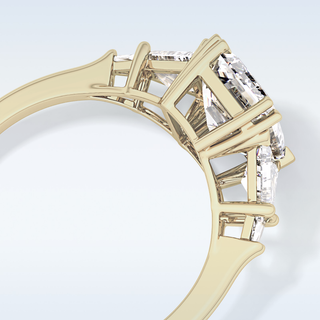 Elegant 1.9 CT Cluster Engagement Ring Featuring Emerald Moissanite