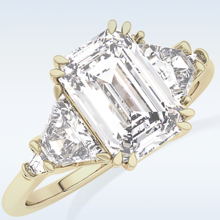 Elegant 1.9 CT Cluster Engagement Ring Featuring Emerald Moissanite