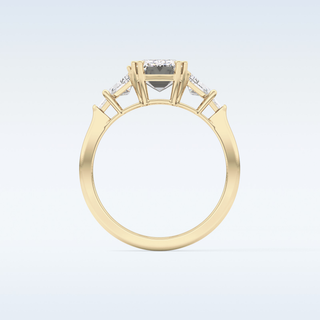 Elegant 1.9 CT Cluster Engagement Ring Featuring Emerald Moissanite
