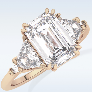 Elegant 1.9 CT Cluster Engagement Ring Featuring Emerald Moissanite