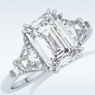 Elegant 1.9 CT Cluster Engagement Ring Featuring Emerald Moissanite