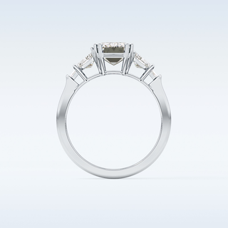 Elegant 1.9 CT Cluster Engagement Ring Featuring Emerald Moissanite
