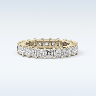 Beautiful Full Eternity Wedding Band with 3.83 CT Princess Cut Moissanite