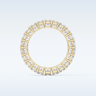 Beautiful Full Eternity Wedding Band with 3.83 CT Princess Cut Moissanite