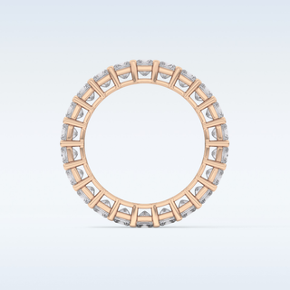 Beautiful Full Eternity Wedding Band with 3.83 CT Princess Cut Moissanite