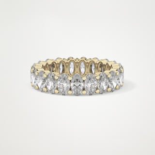 Beautiful Full Eternity Wedding Band with 3.8 CT Oval Cut Moissanite 10