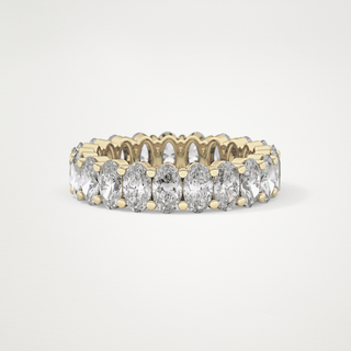 Beautiful Full Eternity Wedding Band with 3.8 CT Oval Cut Moissanite 6