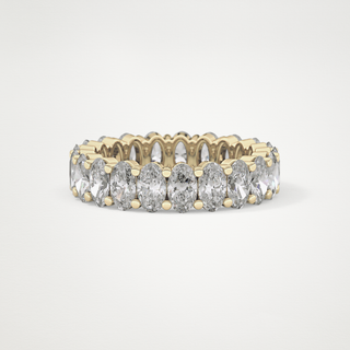 Beautiful Full Eternity Wedding Band with 3.8 CT Oval Cut Moissanite 11