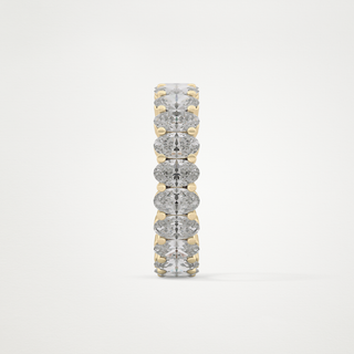 Beautiful Full Eternity Wedding Band with 3.8 CT Oval Cut Moissanite 12