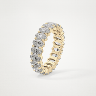 Beautiful Full Eternity Wedding Band with 3.8 CT Oval Cut Moissanite 13