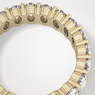 Beautiful Full Eternity Wedding Band with 3.8 CT Oval Cut Moissanite 14