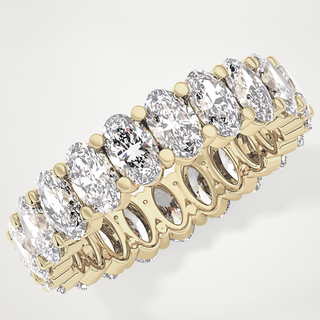 Beautiful Full Eternity Wedding Band with 3.8 CT Oval Cut Moissanite 15