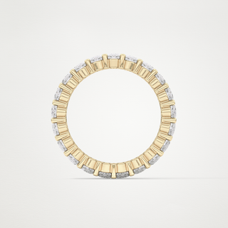 Beautiful Full Eternity Wedding Band with 3.8 CT Oval Cut Moissanite 16