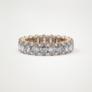 Beautiful Full Eternity Wedding Band with 3.8 CT Oval Cut Moissanite 18