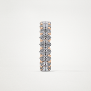 Beautiful Full Eternity Wedding Band with 3.8 CT Oval Cut Moissanite 20