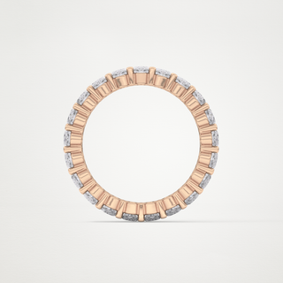 Beautiful Full Eternity Wedding Band with 3.8 CT Oval Cut Moissanite 24