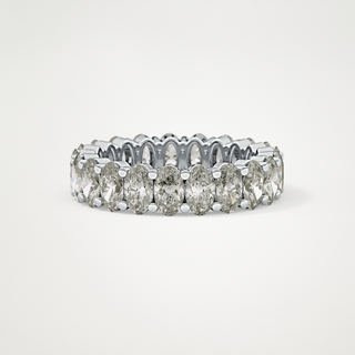Beautiful Full Eternity Wedding Band with 3.8 CT Oval Cut Moissanite 2