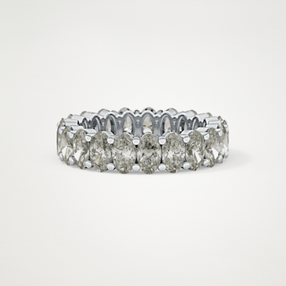 Beautiful Full Eternity Wedding Band with 3.8 CT Oval Cut Moissanite 3