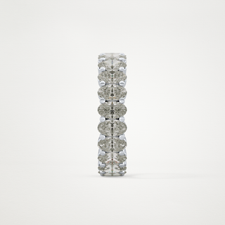 Beautiful Full Eternity Wedding Band with 3.8 CT Oval Cut Moissanite 4