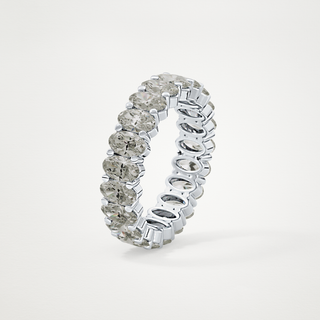 Beautiful Full Eternity Wedding Band with 3.8 CT Oval Cut Moissanite 5