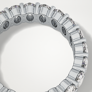 Beautiful Full Eternity Wedding Band with 3.8 CT Oval Cut Moissanite 7