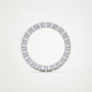 Beautiful Full Eternity Wedding Band with 3.8 CT Oval Cut Moissanite 8