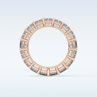 Beautiful Full Eternity Wedding Band with 10.23 CT Emerald Cut Moissanite