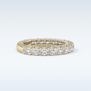 Beautiful Half Eternity Wedding Band with 1.83 CT Round Cut Moissanite