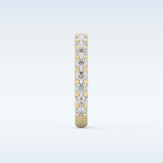Beautiful Half Eternity Wedding Band with 1.83 CT Round Cut Moissanite