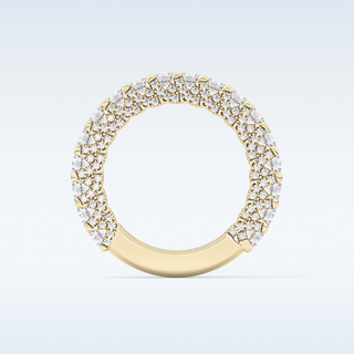 Beautiful Half Eternity Wedding Band with 1.83 CT Round Cut Moissanite